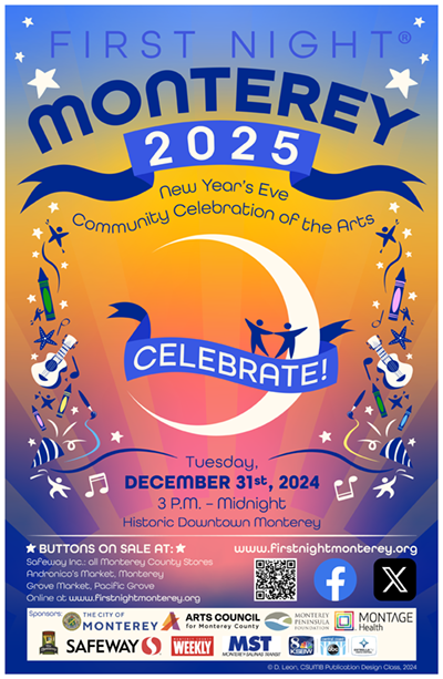 First Night Monterey Poster 2025 First Night Monterey Poster